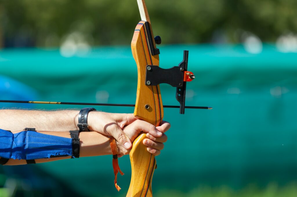 Outdoor archery lesson.